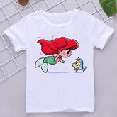 Disney Child Mermaid Princess Kawaii Printed T-shirt Baby Girl Soft-TB00958-Veeddydropshipping